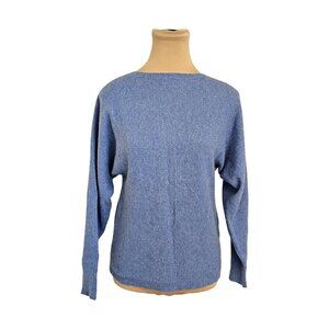Bianco&Blu Cashmere and Wool Blend Light Blue Sweater Sz L